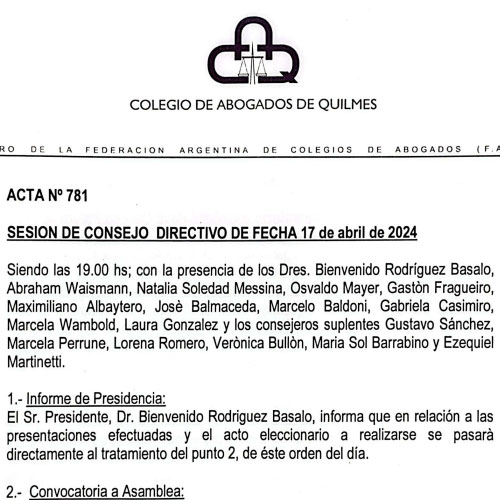 Actas